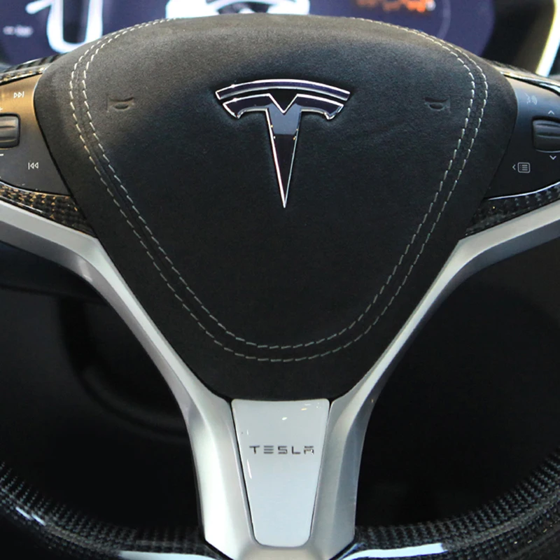 Steering Wheel Panel Carbon Fiber Protector | Tesla Model 3 X S 6