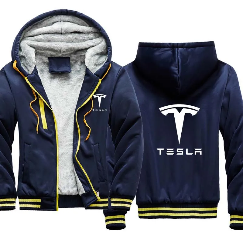 Tesla Winter Fleece Coat | Zipper Jacket - Tesla League