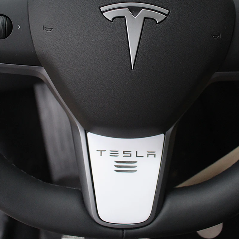 Steering Wheel Panel Carbon Fiber Protector | Tesla Model 3 X S 3