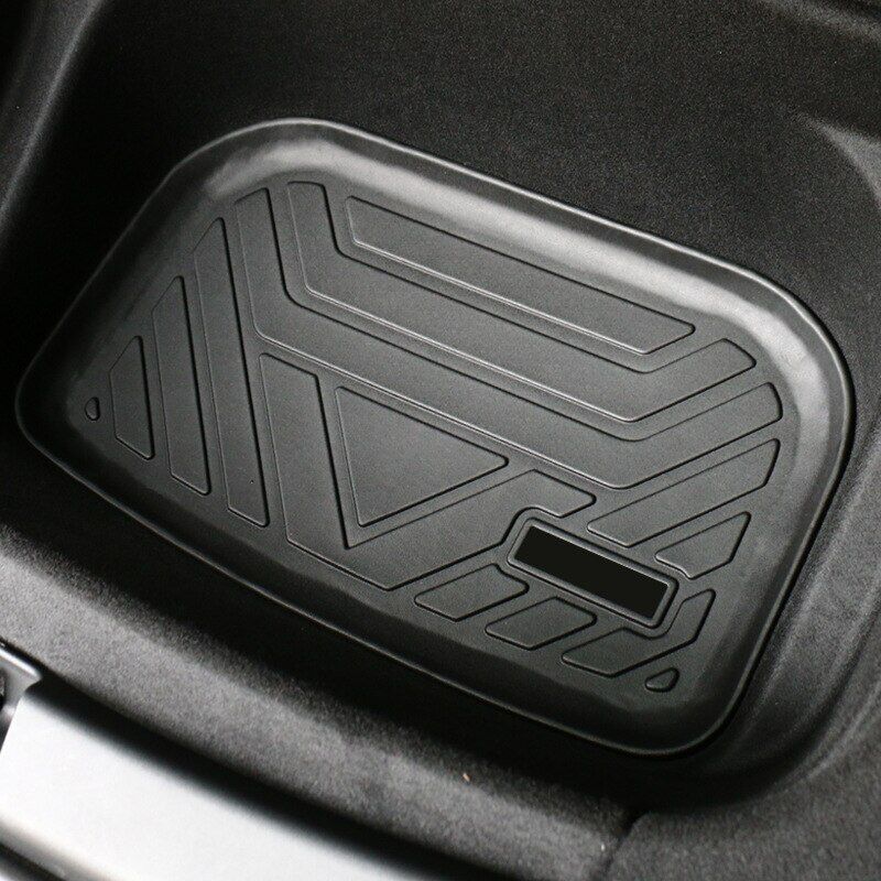 For Tesla Model Y 7-Seater 2021 2022 TPE Trunk Mat & Seats Anti-Kick Protector Cargo Liners Car Boot Frunk Lower Compartment Mat 6